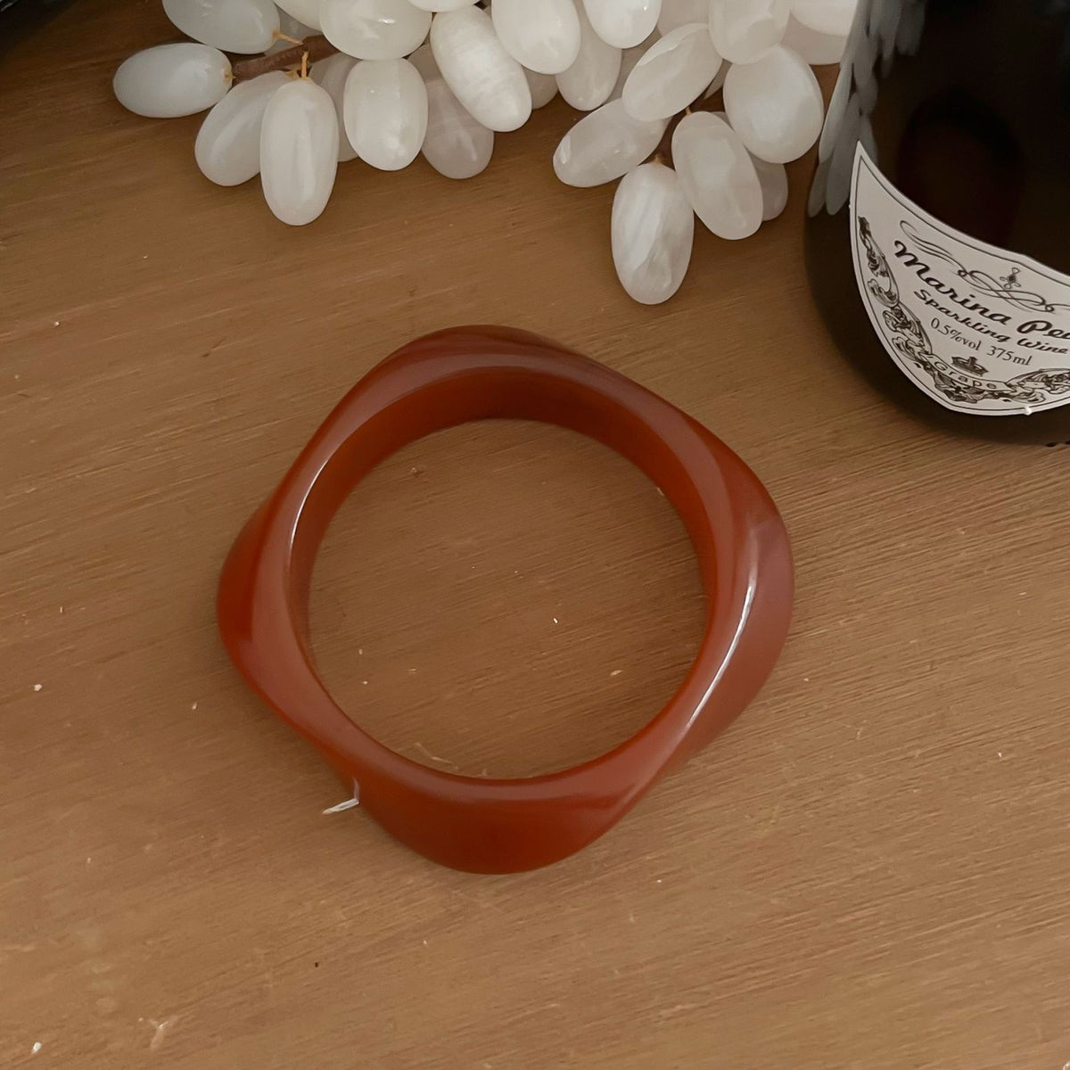 Sculpted Resin Wave Bangle