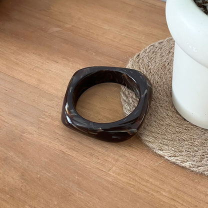 Sculpted Resin Wave Bangle