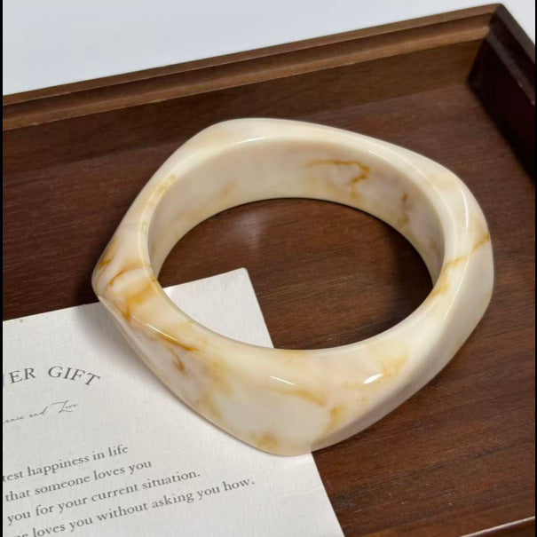 Sculpted Resin Wave Bangle