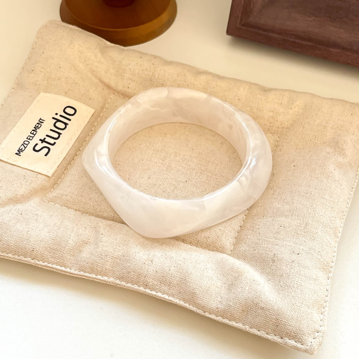 Sculpted Resin Wave Bangle