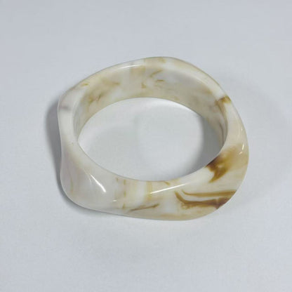 Sculpted Resin Wave Bangle