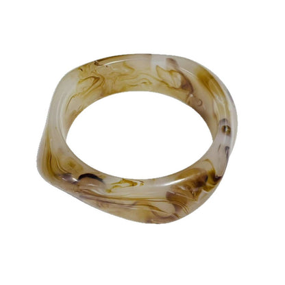 Sculpted Resin Wave Bangle