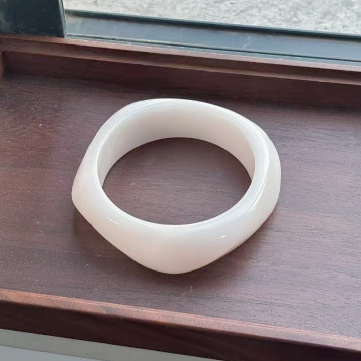 Sculpted Resin Wave Bangle