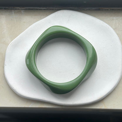 Sculpted Resin Wave Bangle