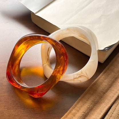 Sculpted Resin Wave Bangle