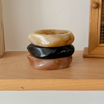 Sculpted Resin Wave Bangle