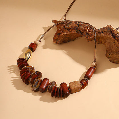 Nucielle Geometric Beaded Statement Necklace