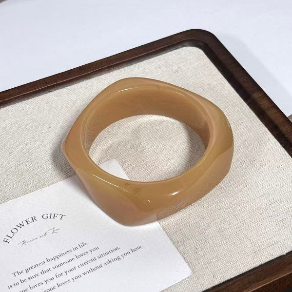 Sculpted Resin Wave Bangle
