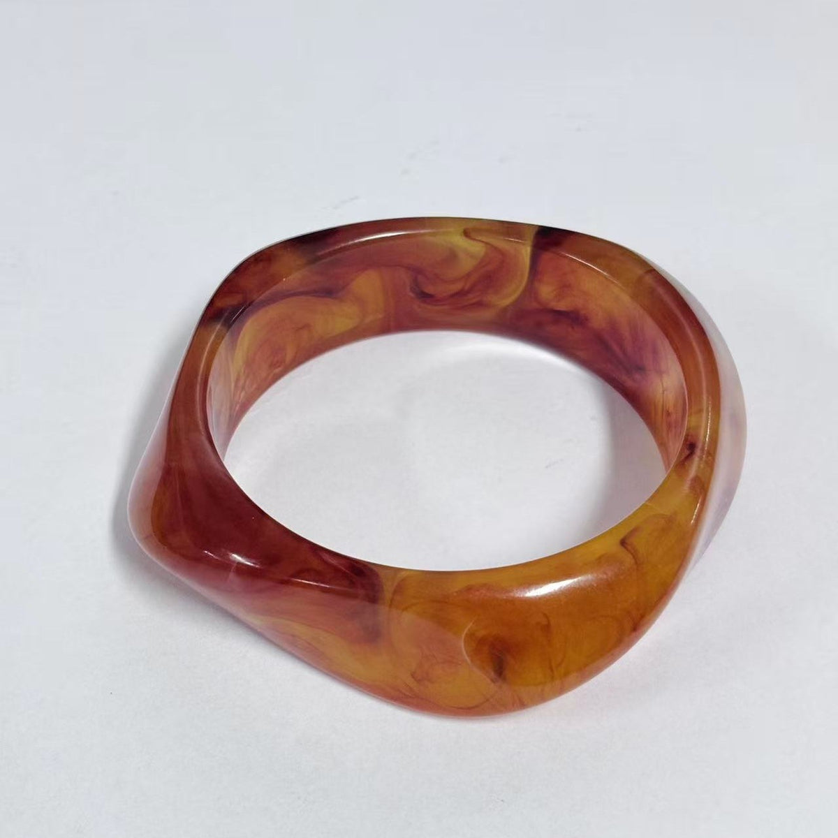 Sculpted Resin Wave Bangle