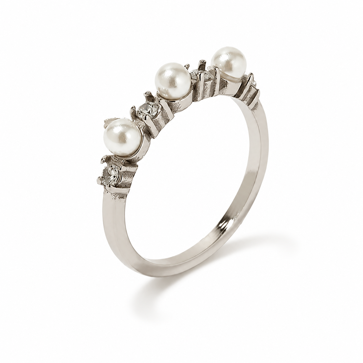 Vintage Pearl & Crystal Ring
