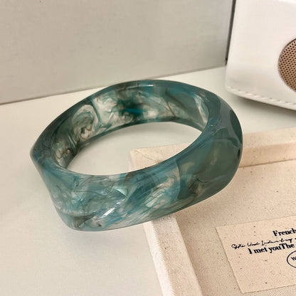 Sculpted Resin Wave Bangle