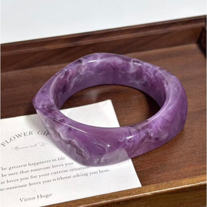 Sculpted Resin Wave Bangle