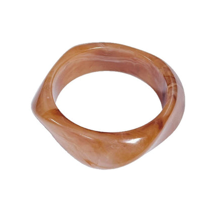 Sculpted Resin Wave Bangle