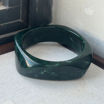 Sculpted Resin Wave Bangle