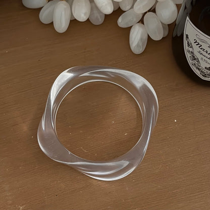 Sculpted Resin Wave Bangle