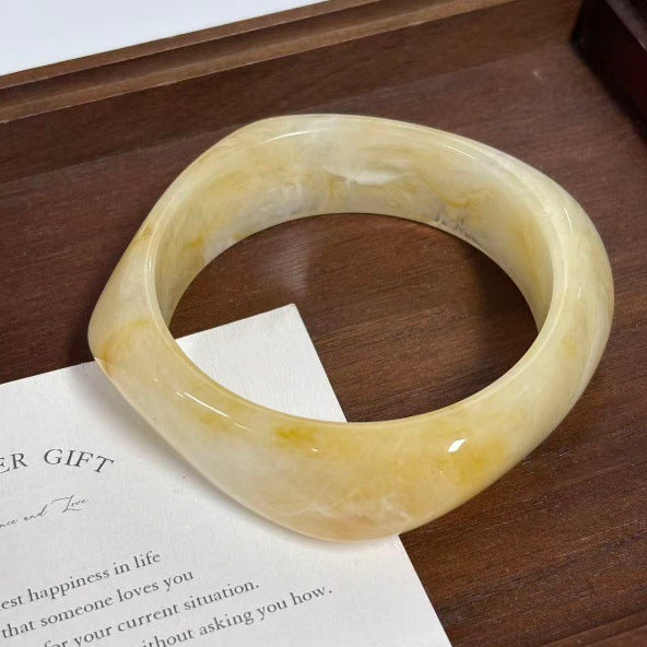Sculpted Resin Wave Bangle