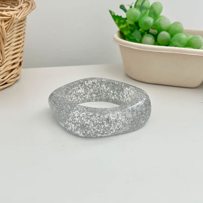 Sculpted Resin Wave Bangle